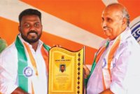 National Bharat Seva Award to Pastor Ebenezer Shail